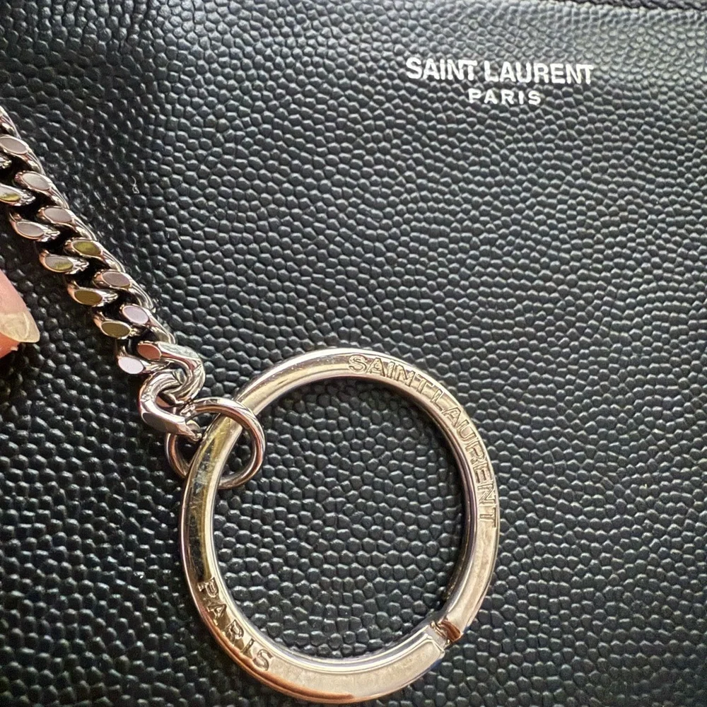 Saint Laurent Logo Zipped Key Pouch - Picture 4 of 4